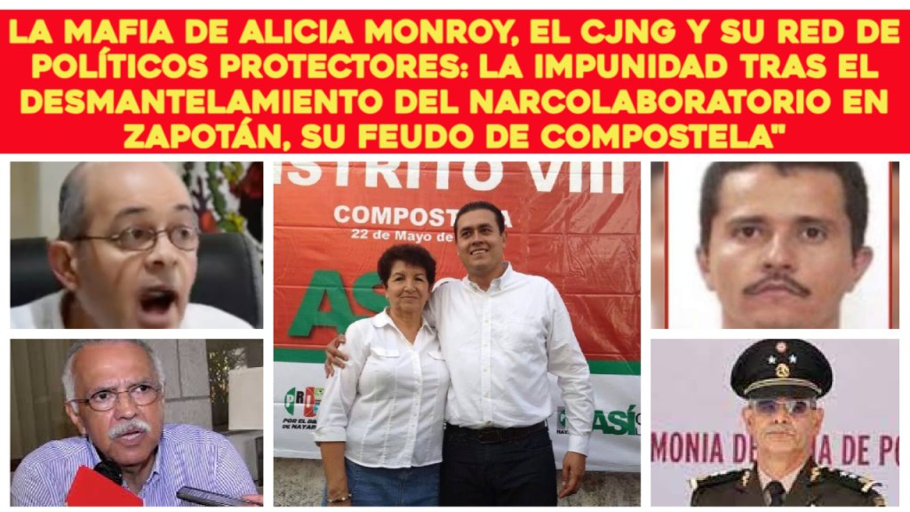 Aseguran laboratorio de fentanilo en Zapotán, operado por la mafia de Alicia Monroy de Compostela; silencio de los sicarios del&nbsp;chayote.
