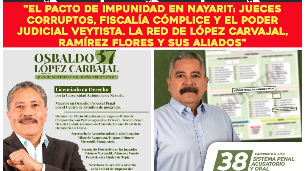  «Cuando los jueces corruptos buscan reelección: La corte de la impunidad nayarita al&nbsp;descubierto»