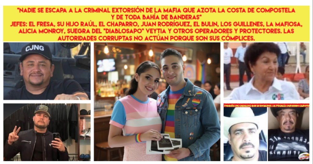 La costa de Compostela vive bajo el yugo de una mafia que extorsiona a todos los negocios. Aquí les presentamos a los jefes, sus operadores y los protectores que lo permiten. Nadie se&nbsp;escapa.