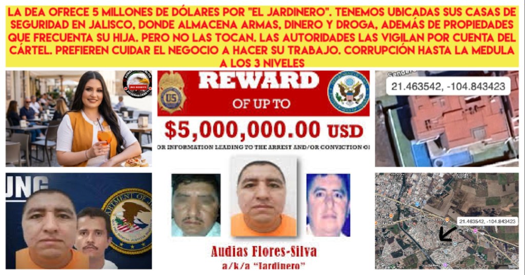 Casas de seguridad de «El Jardinero» detectadas: ahí esconde armas, dinero y droga. Las autoridades lo saben, pero no actúan. Las cuidan por cuenta del&nbsp;cártel.