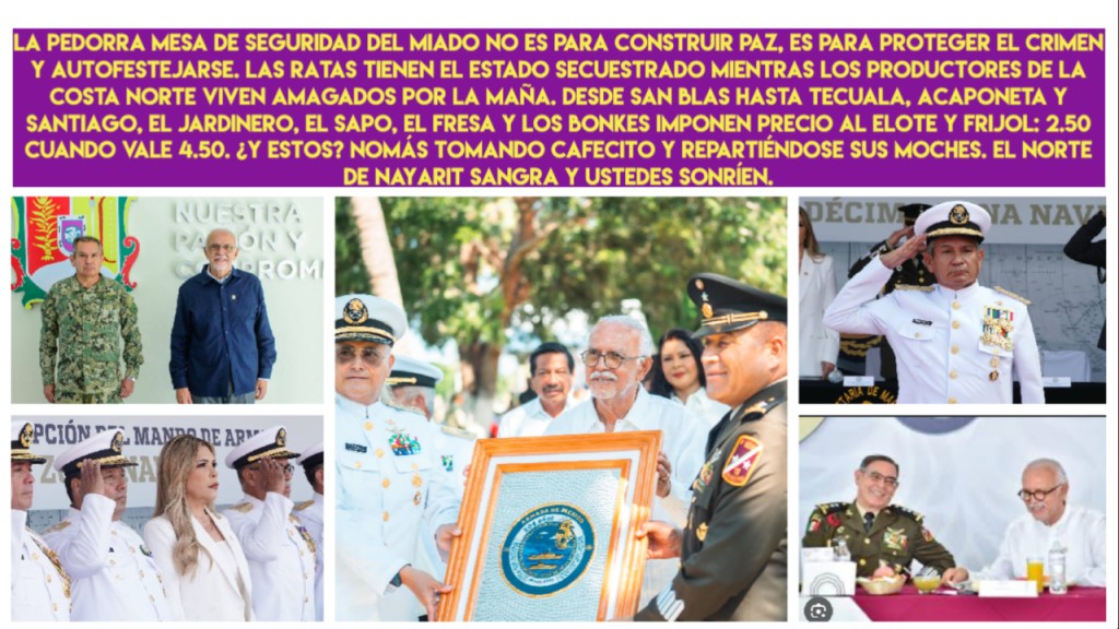 La farsa de la pedorra Mesa de Seguridad: no construyen paz, protegen el crimen y se reparten los&nbsp;moches.