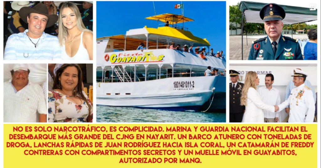 Juan Rodríguez, Freddy Contreras y MANQ: Marina y GN blindan el desembarque más grande del CJNG en las costas de&nbsp;Nayarit.