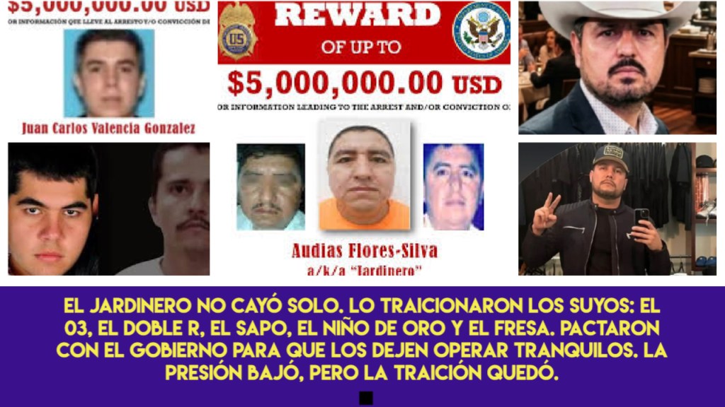 El Jardinero cayó por traición: el 03, el Doble R, el Sapo el Niño de oro y el Fresa pactaron su entrega con la Marina para bajar la presión de las fuerzas&nbsp;federales.